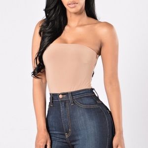 Tubular Bodysuit Mocha Fashionnova 2X